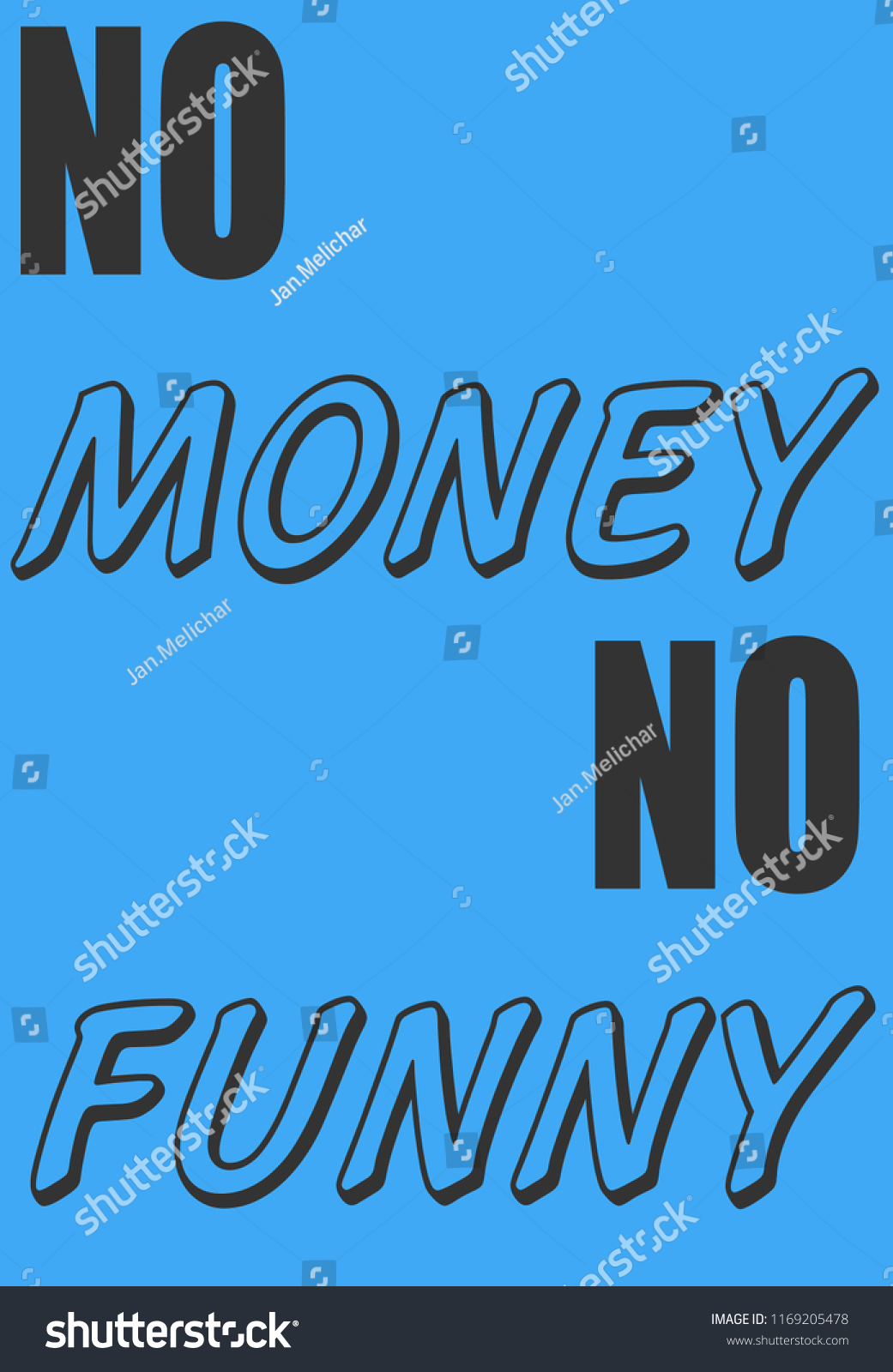 No money No funny vector #1169205478