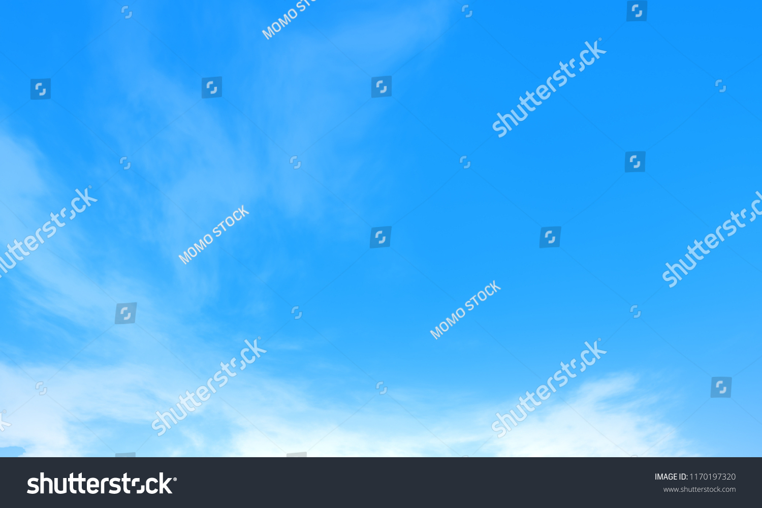 Blue sky with cloud background. #1170197320