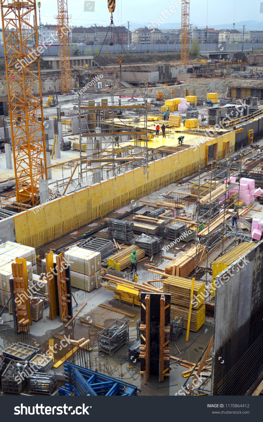 Huge construction site, Vienna, Austria  #1170864412