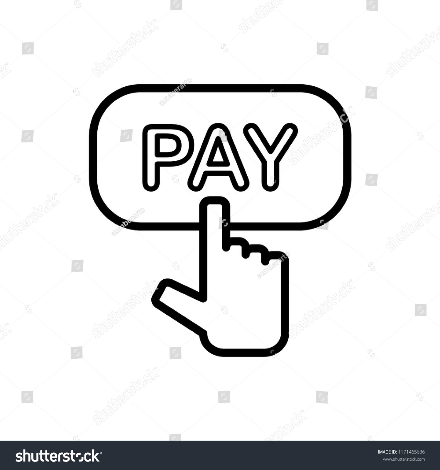 pay icon vector template - Royalty Free Stock Vector 1171465636 ...