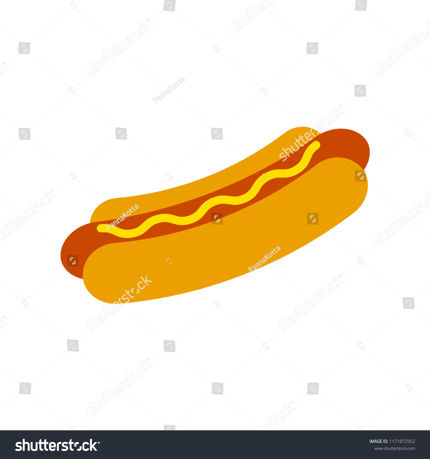 Hotdog vector icon illustration #1171872952
