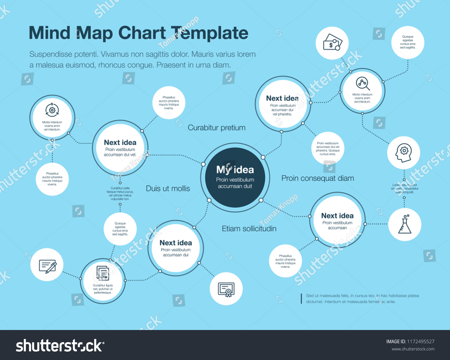 Simple infographic for mind map visualization - Royalty Free Stock ...