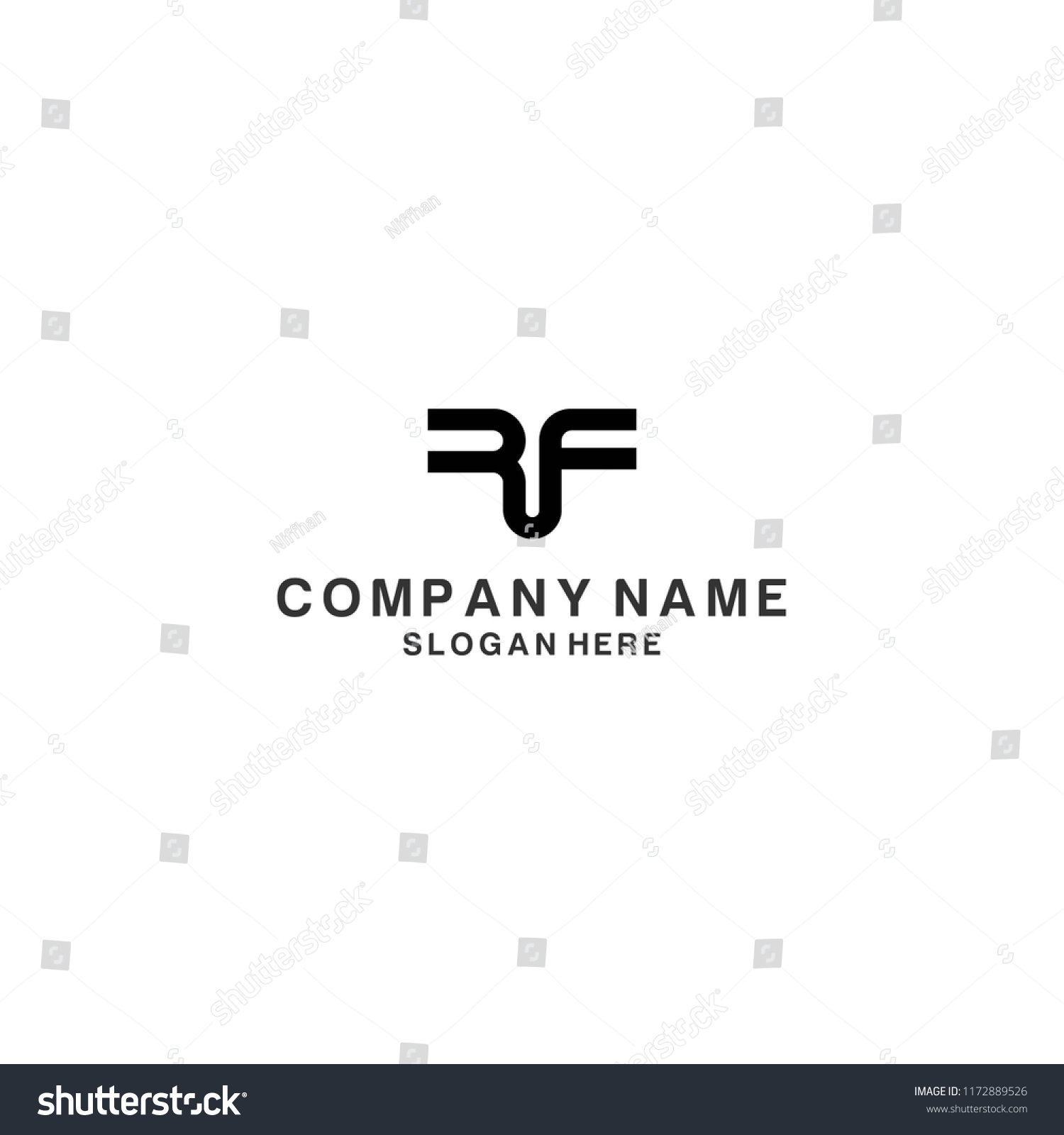 Letter RF logo design #1172889526