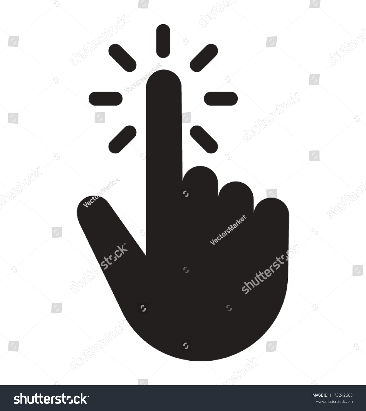 Human hand pointing at somewhere with index - Royalty Free Stock Vector ...