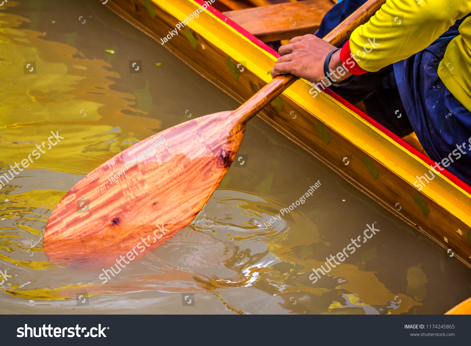 The Long-Boat Wood Paddle #1174245865