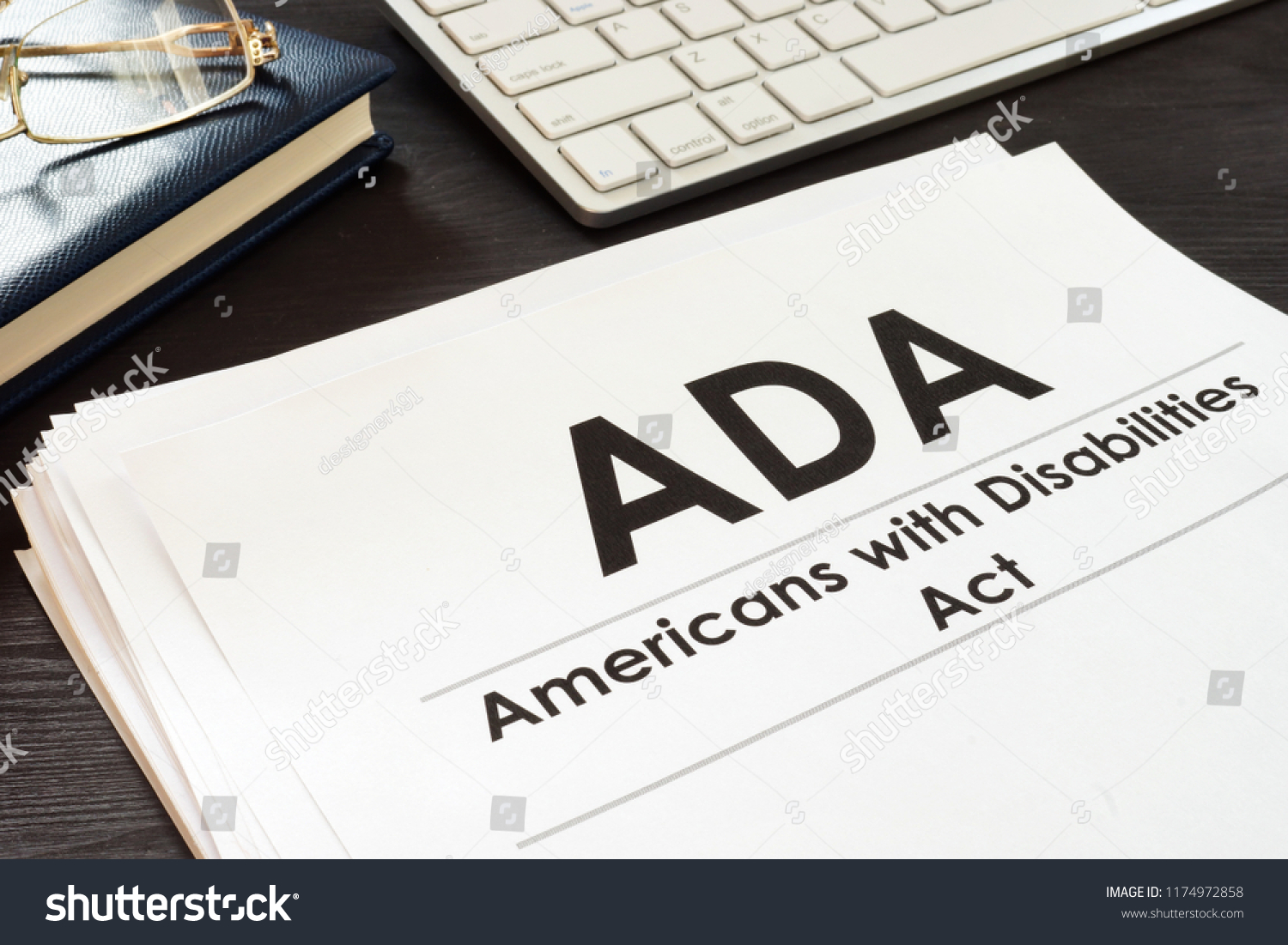 Americans with Disabilities Act ADA and glasses. #1174972858