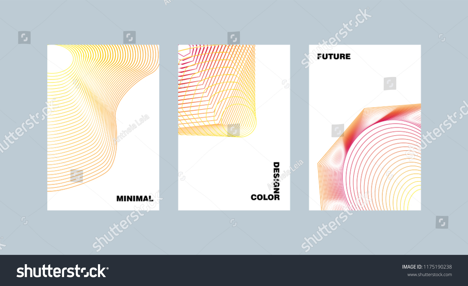 Minimal covers set. Future geometric design. Abstract 3d meshes.  #1175190238