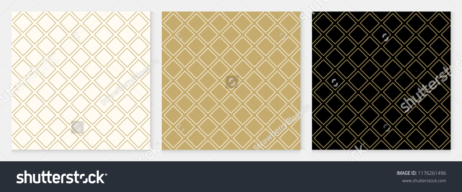 Pattern seamless diagonal square abstract background gold luxury color geometric vector. #1176261496