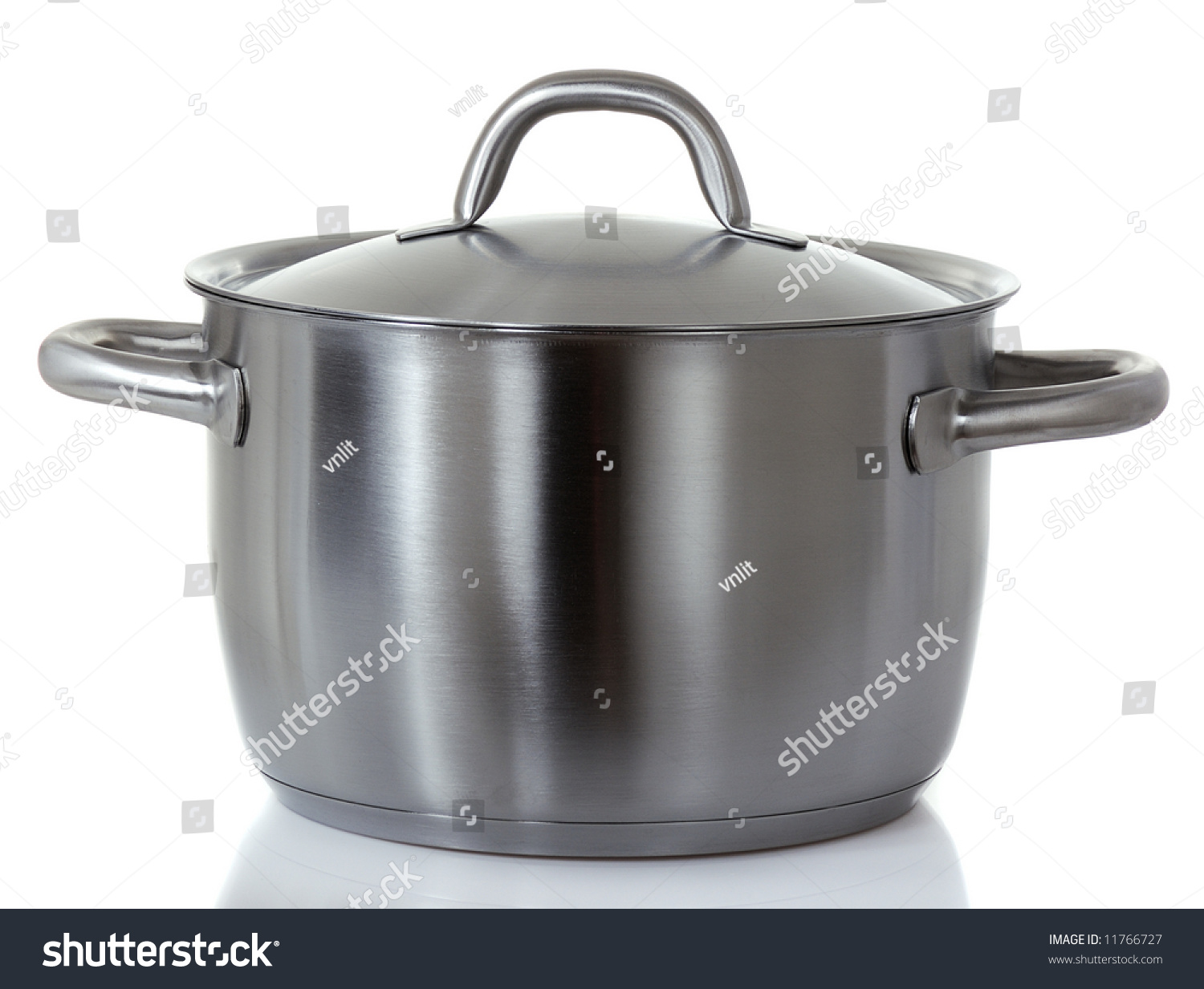 stainless pan isolated on white #11766727