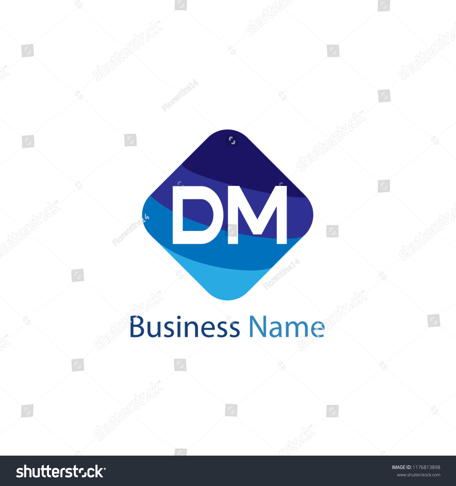 Initial Letter DM Logo Template Design - Royalty Free Stock Vector ...