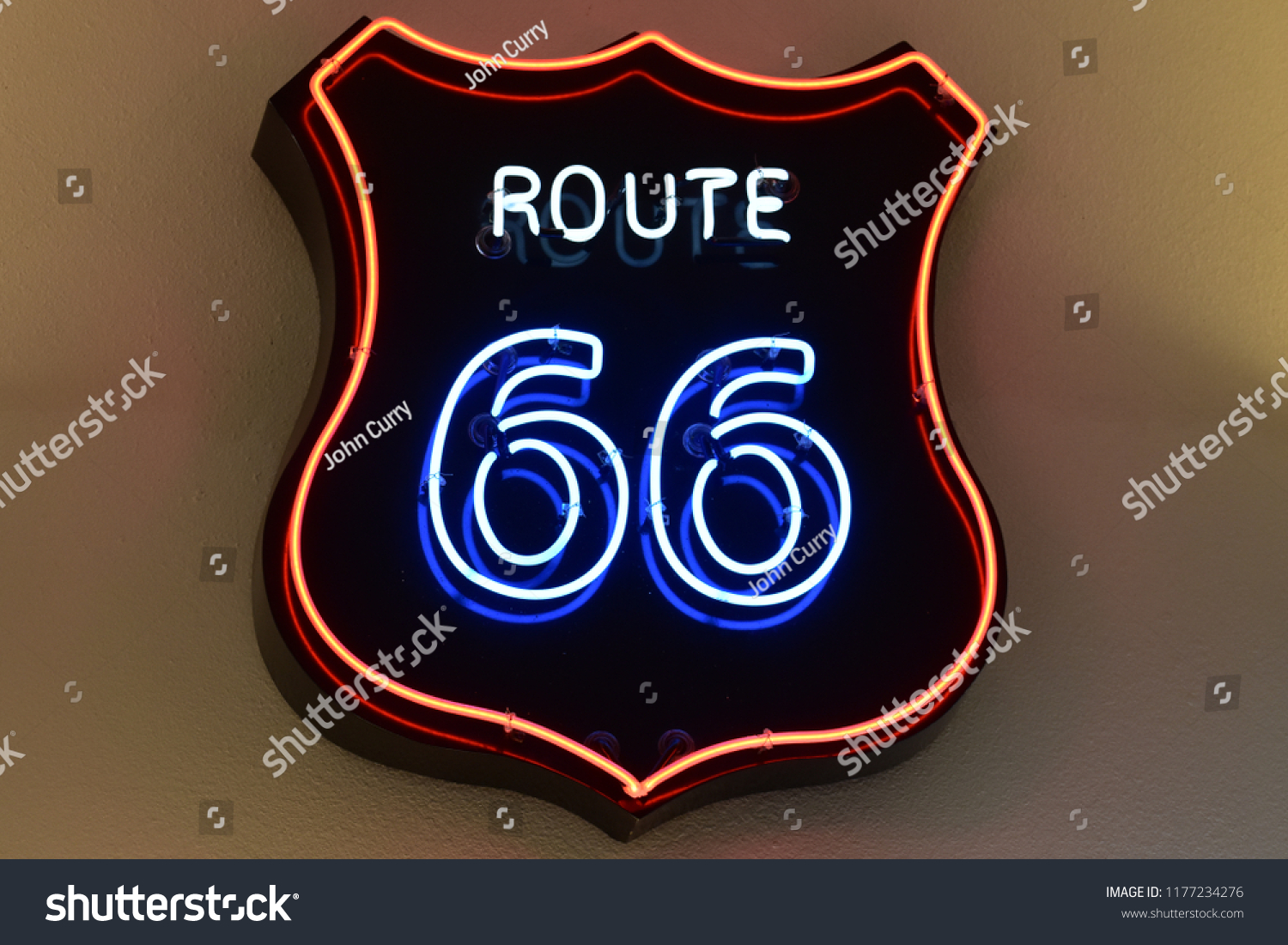 Neon Route 66 sign #1177234276