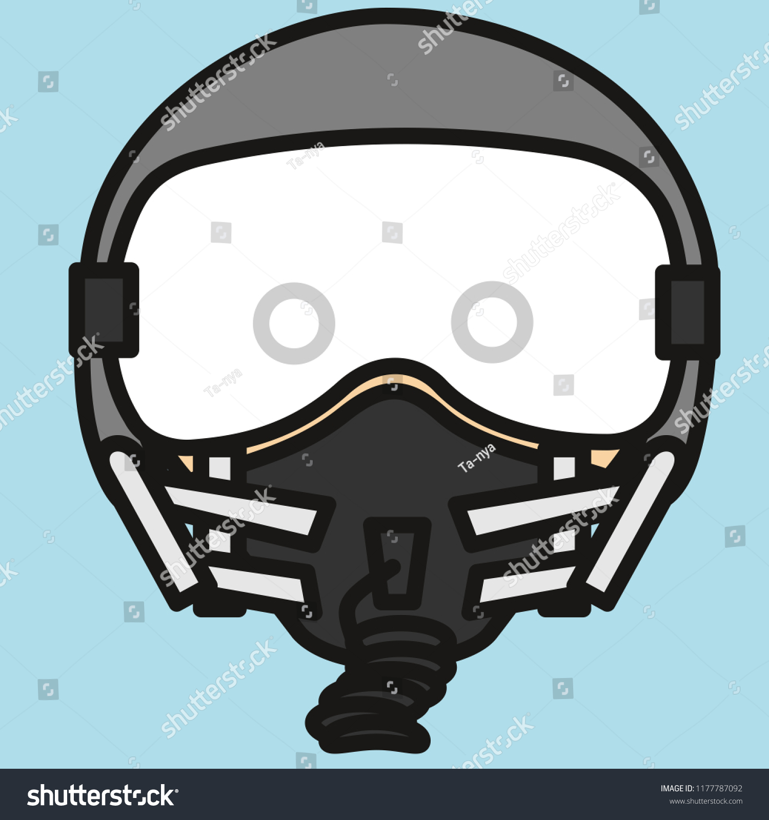 Emoticon With Modern Fighter Plane Aircraft - Royalty Free Stock Vector 