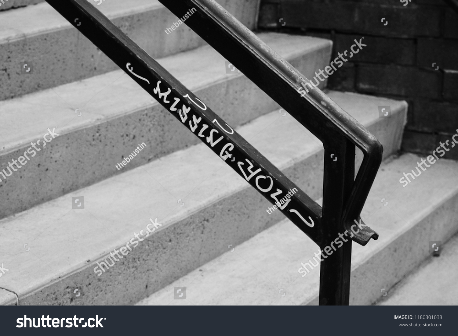 Sentimental handrail graffito #1180301038