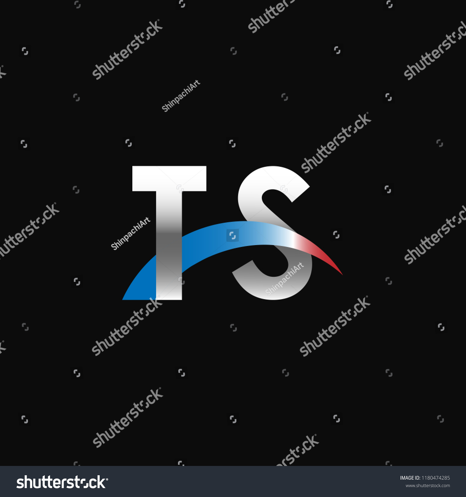 Initial letters TS overlapping movement swoosh - Royalty Free Stock ...