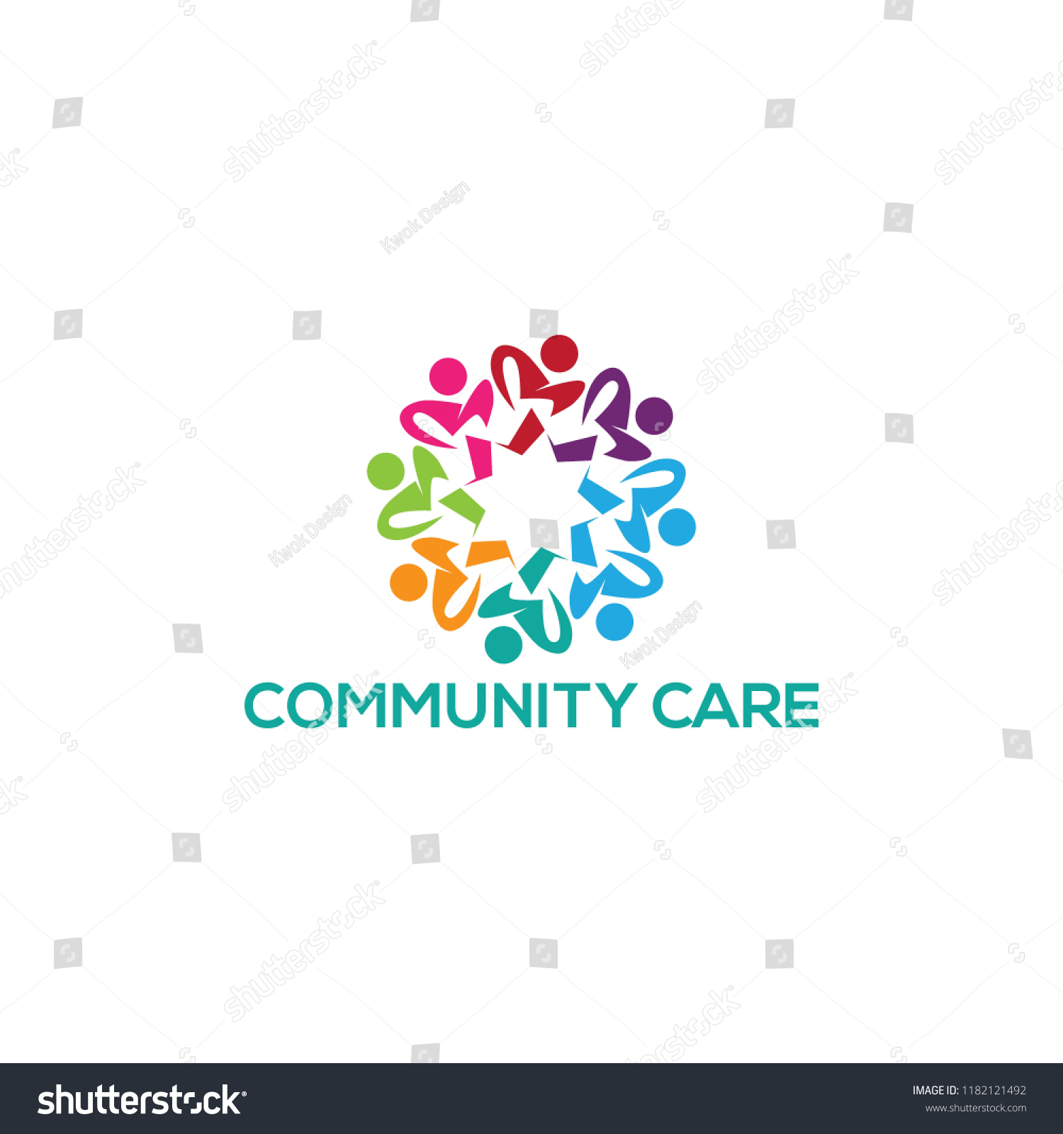 community care logo design, vector illustration #1182121492
