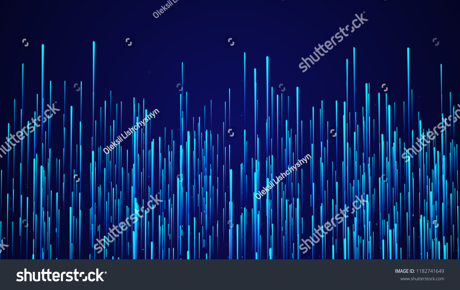 Abstract speed background. Starburst dynamic lines pattern. Abstract data flow background. 3D rendering. #1182741649