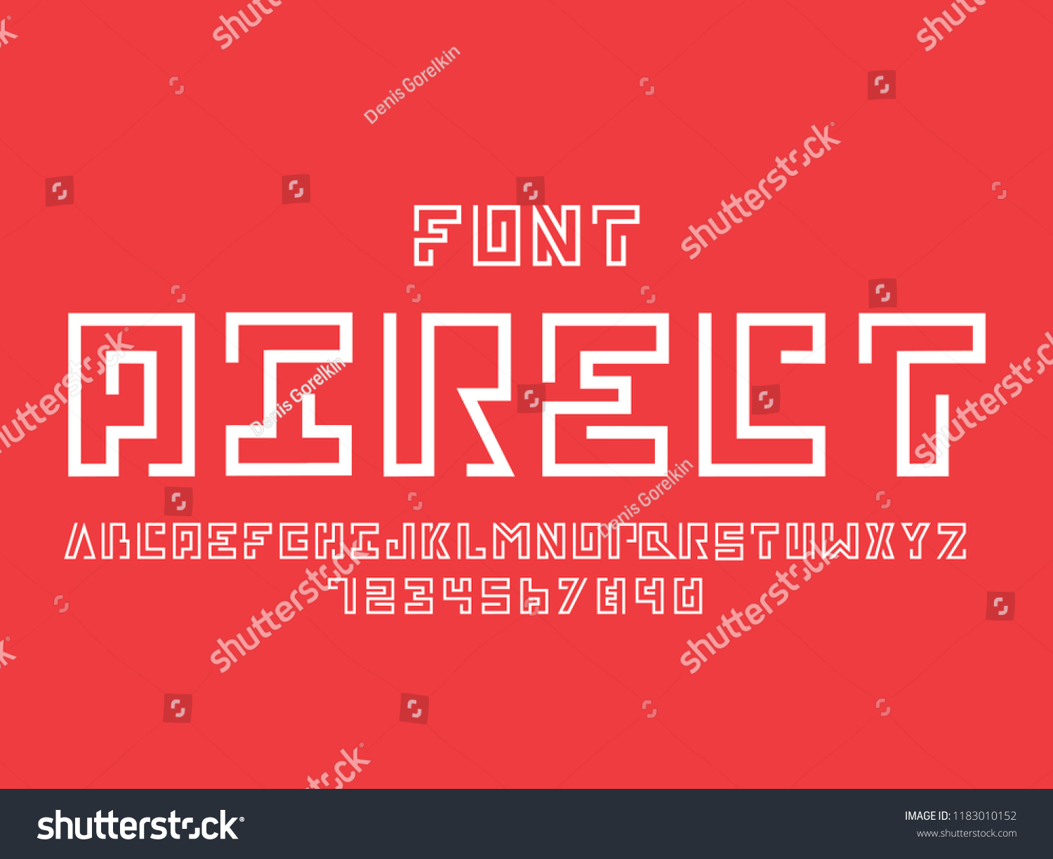 Direct font. Vector alphabet letters. Typeface - Royalty Free Stock ...