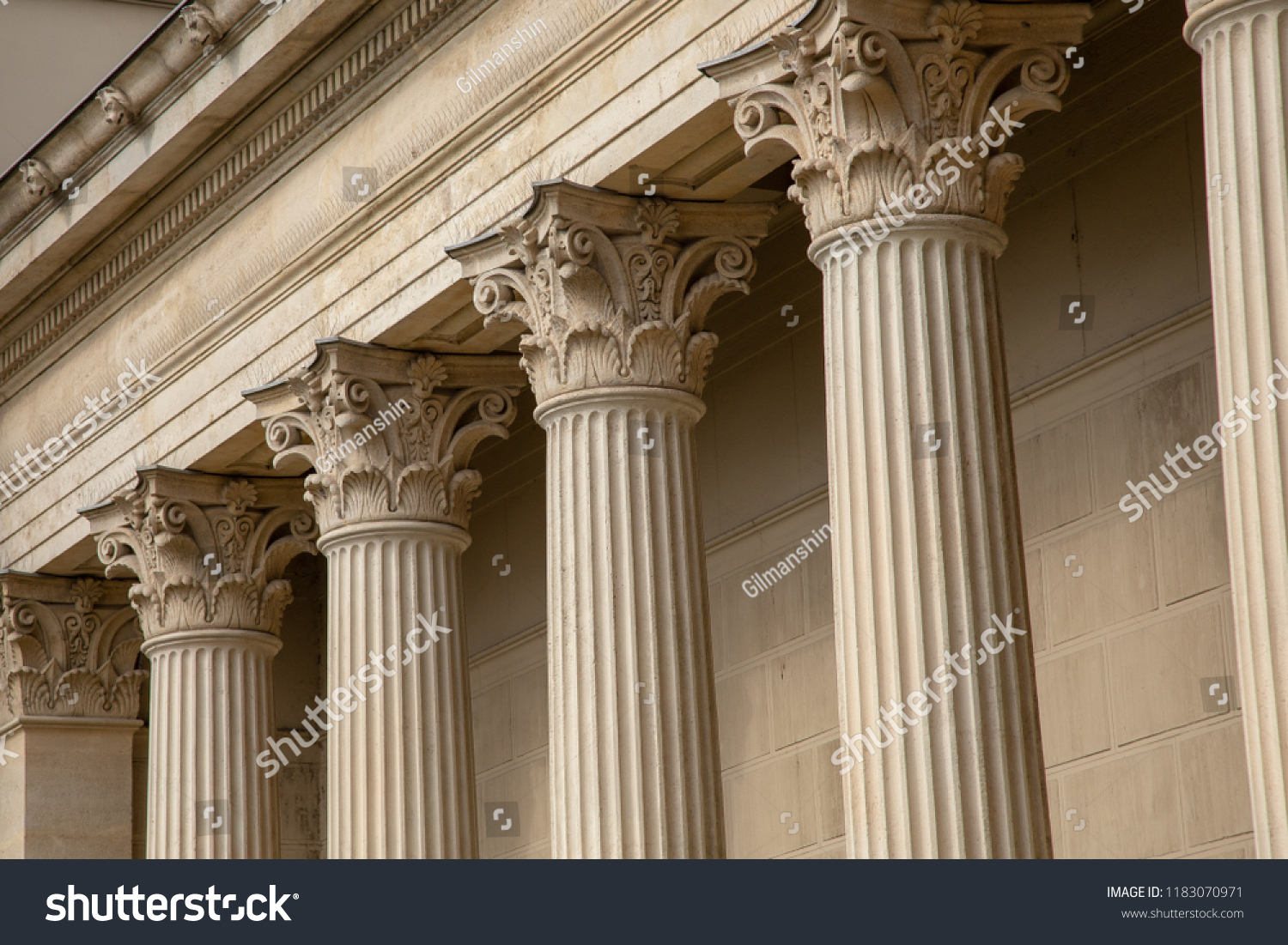 Vintage Old Justice Courthouse Column #1183070971