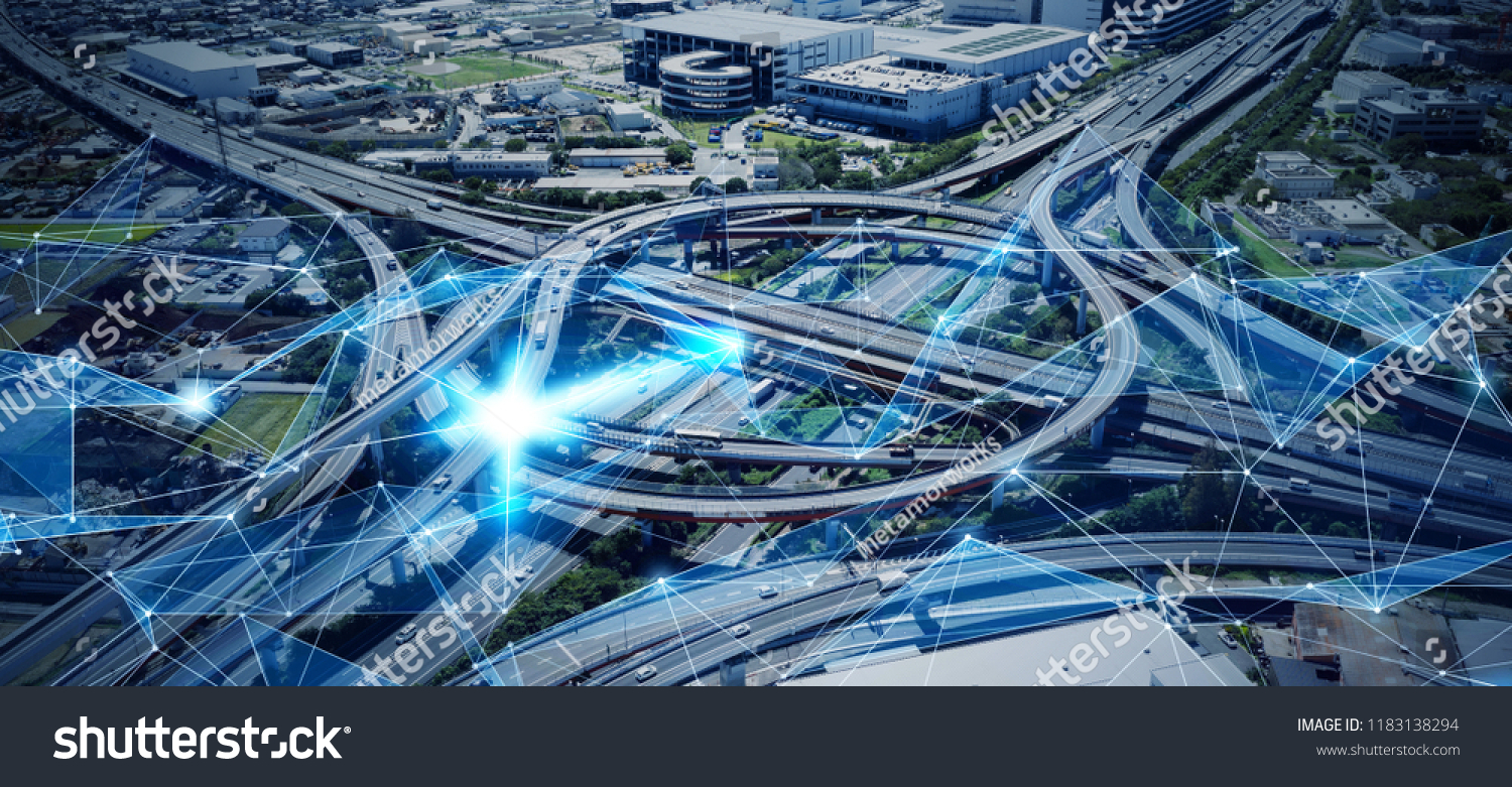 Social infrastructure and communication technology. IoT(Internet of Things). Autonomous transportation.  #1183138294