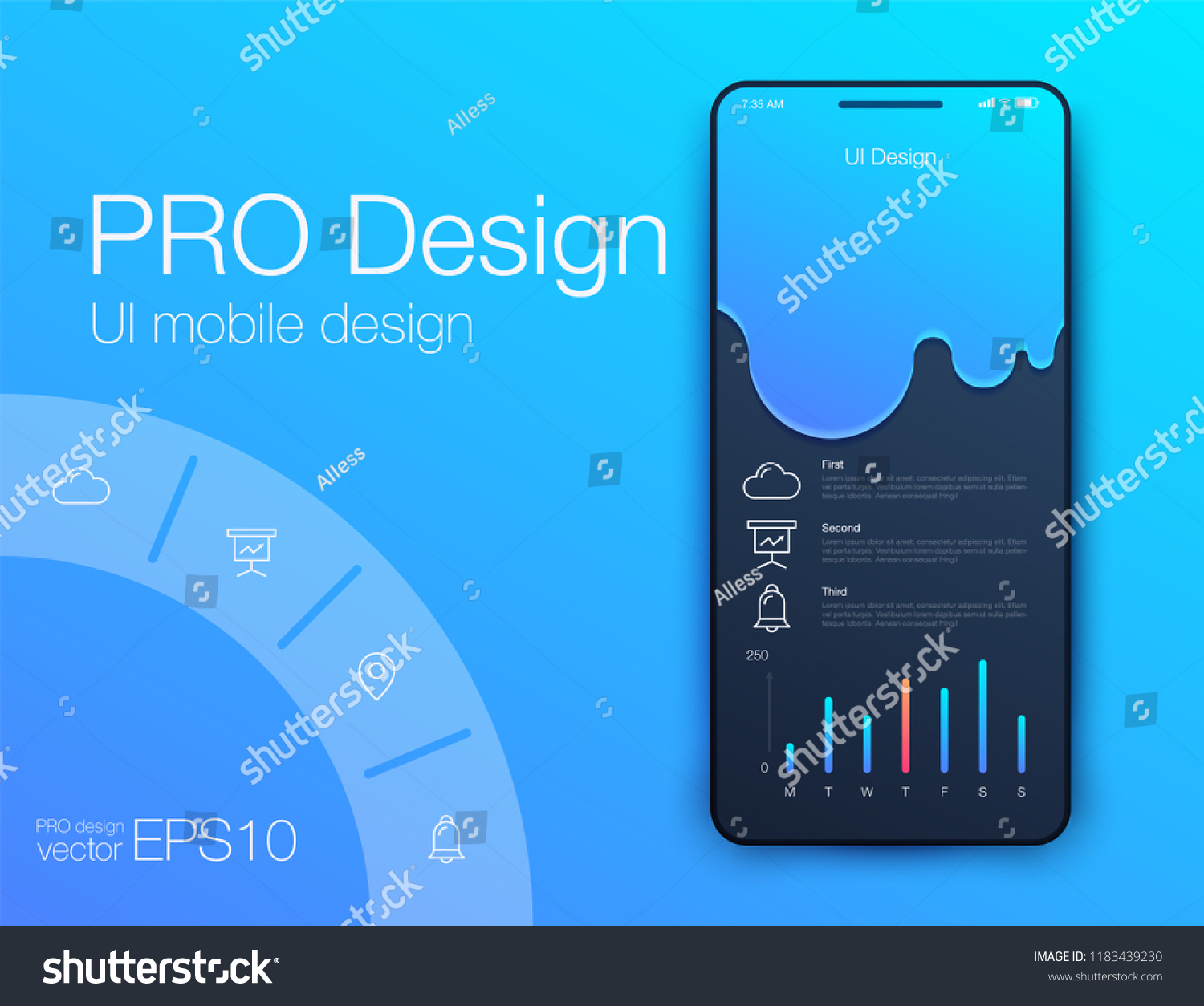 Vector Illustration of screens and web concept. Interface UX, UI GUI screen template for web site banners. Sign up #1183439230