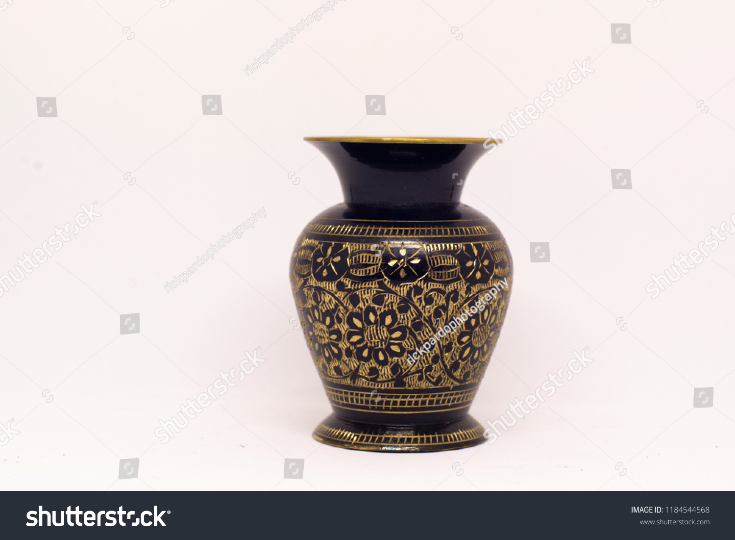 golden vase in a white background  #1184544568
