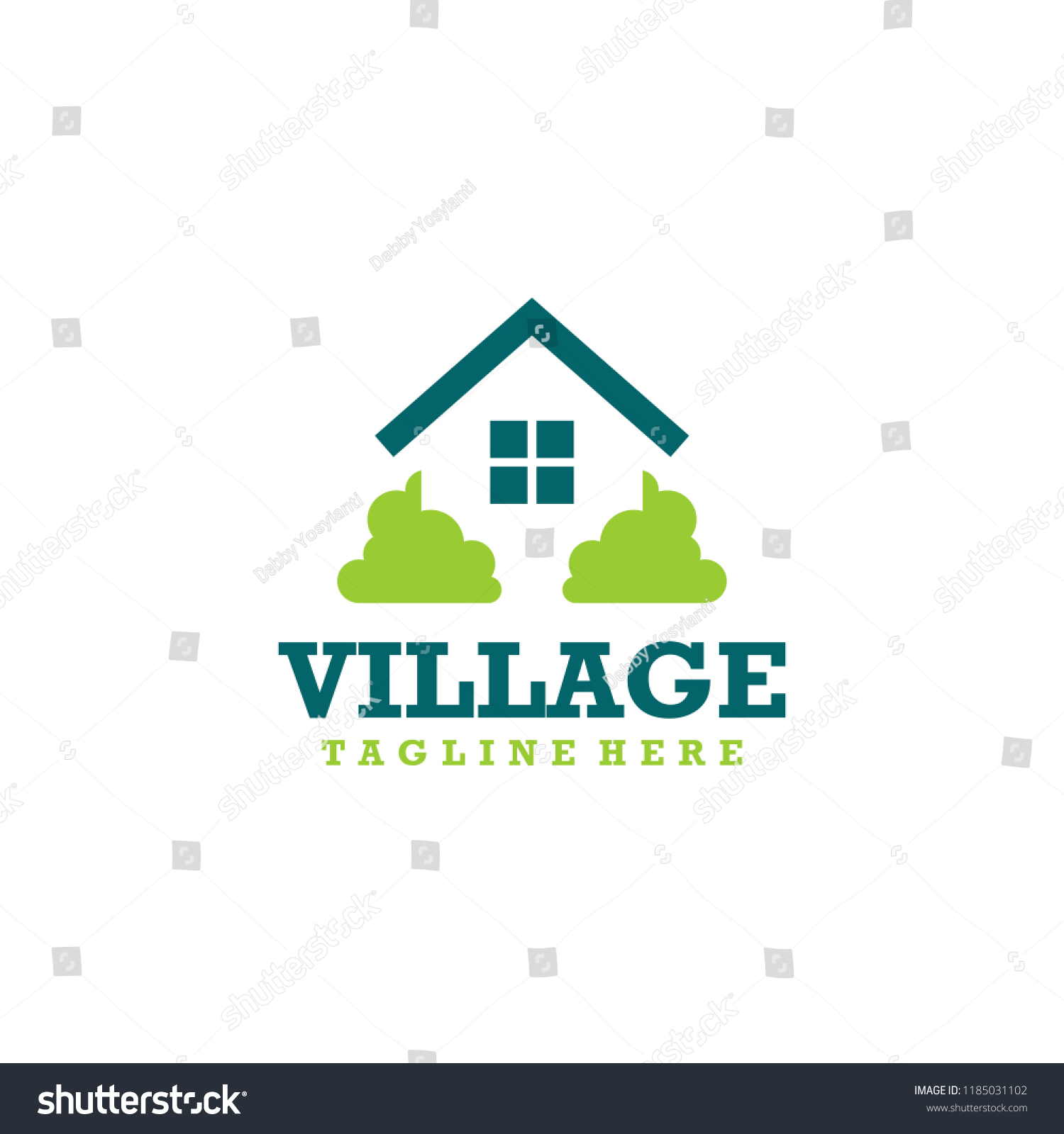 Village Logo Template Ready to Use - Royalty Free Stock Vector ...