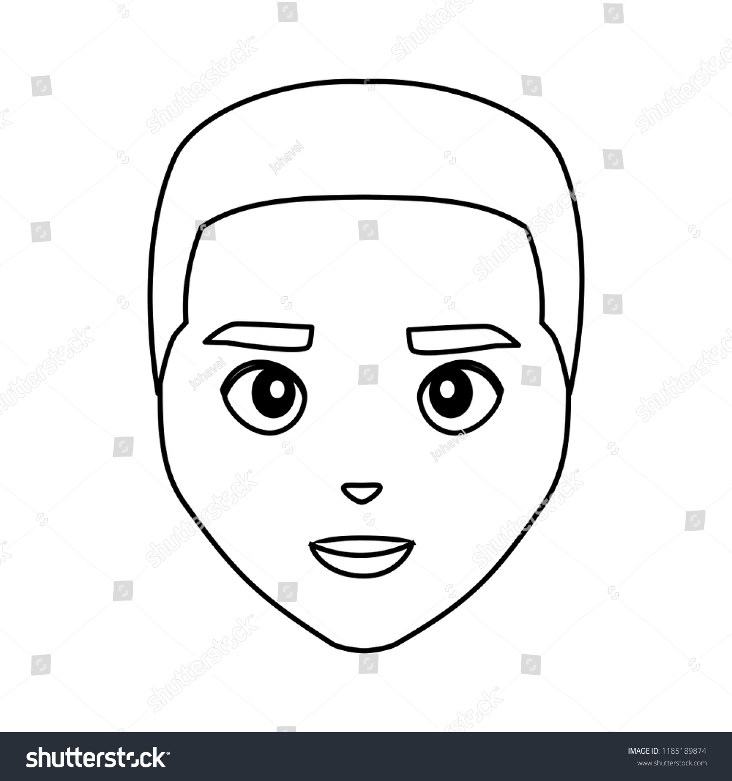 man face character profile male - Royalty Free Stock Vector 1185189874 ...