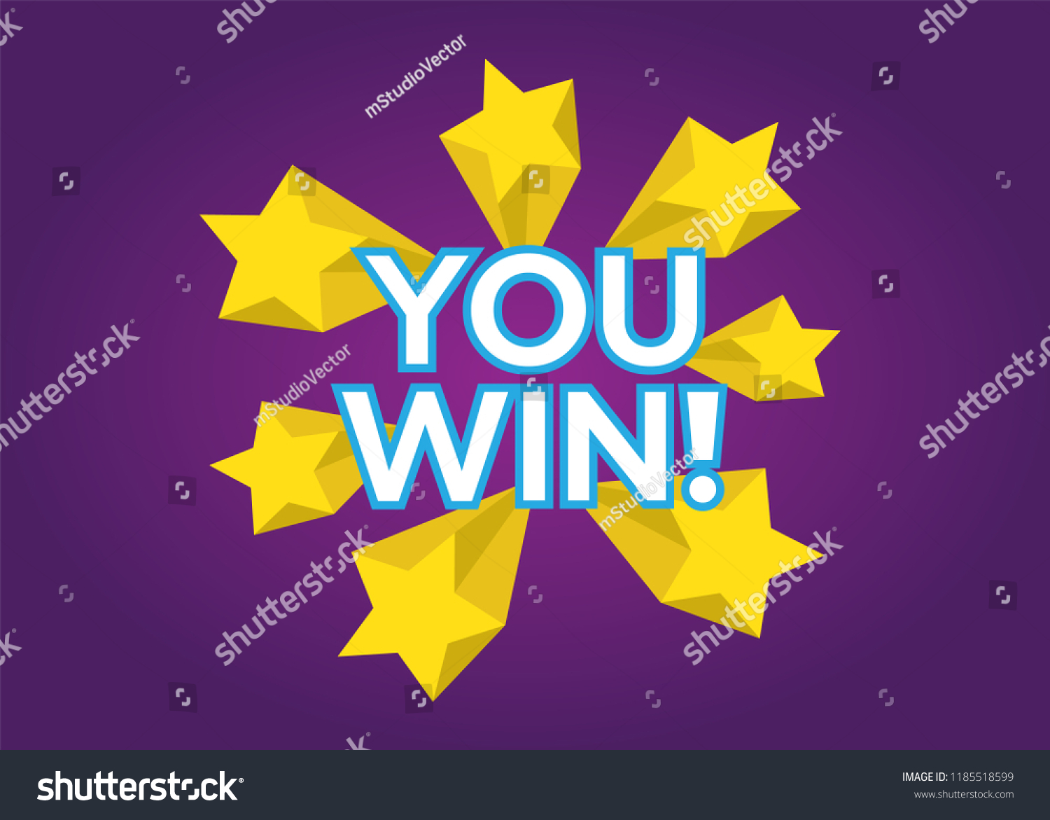 You Win card. Win stars background - Royalty Free Stock Photo ...