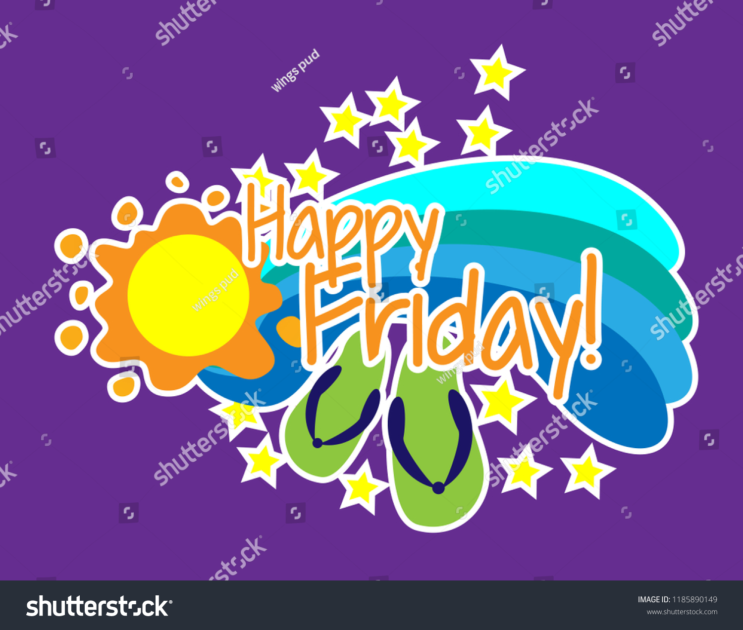 happy friday, greeting card background or banner - Royalty Free Stock ...
