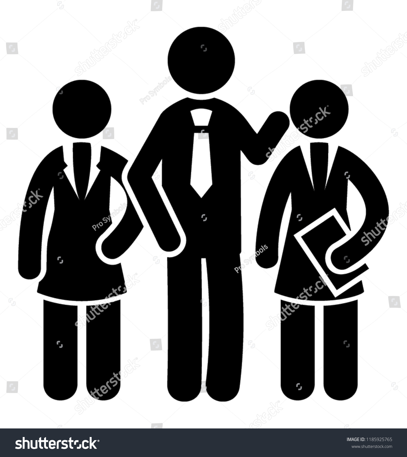 Team building illustration of staff member in a formal appearance #1185925765
