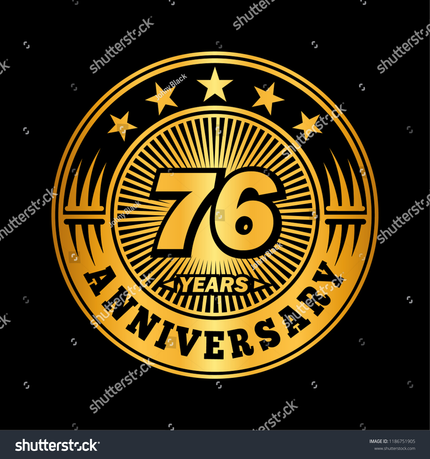 76 Years Anniversary Anniversary Logo Design Royalty Free Stock Vector 1186751905 7636