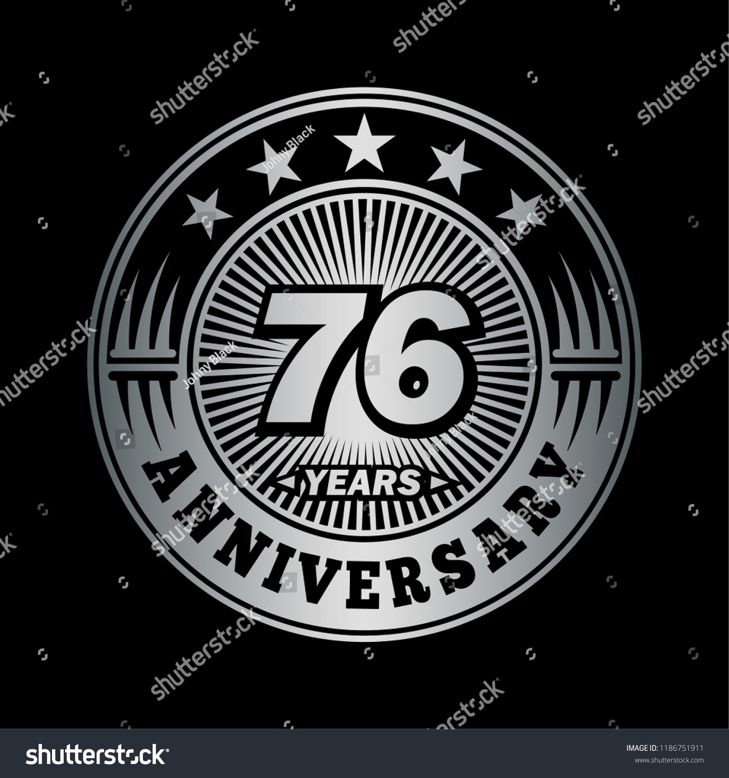 76 Years Anniversary Anniversary Logo Design Royalty Free Stock Vector 1186751911 7964