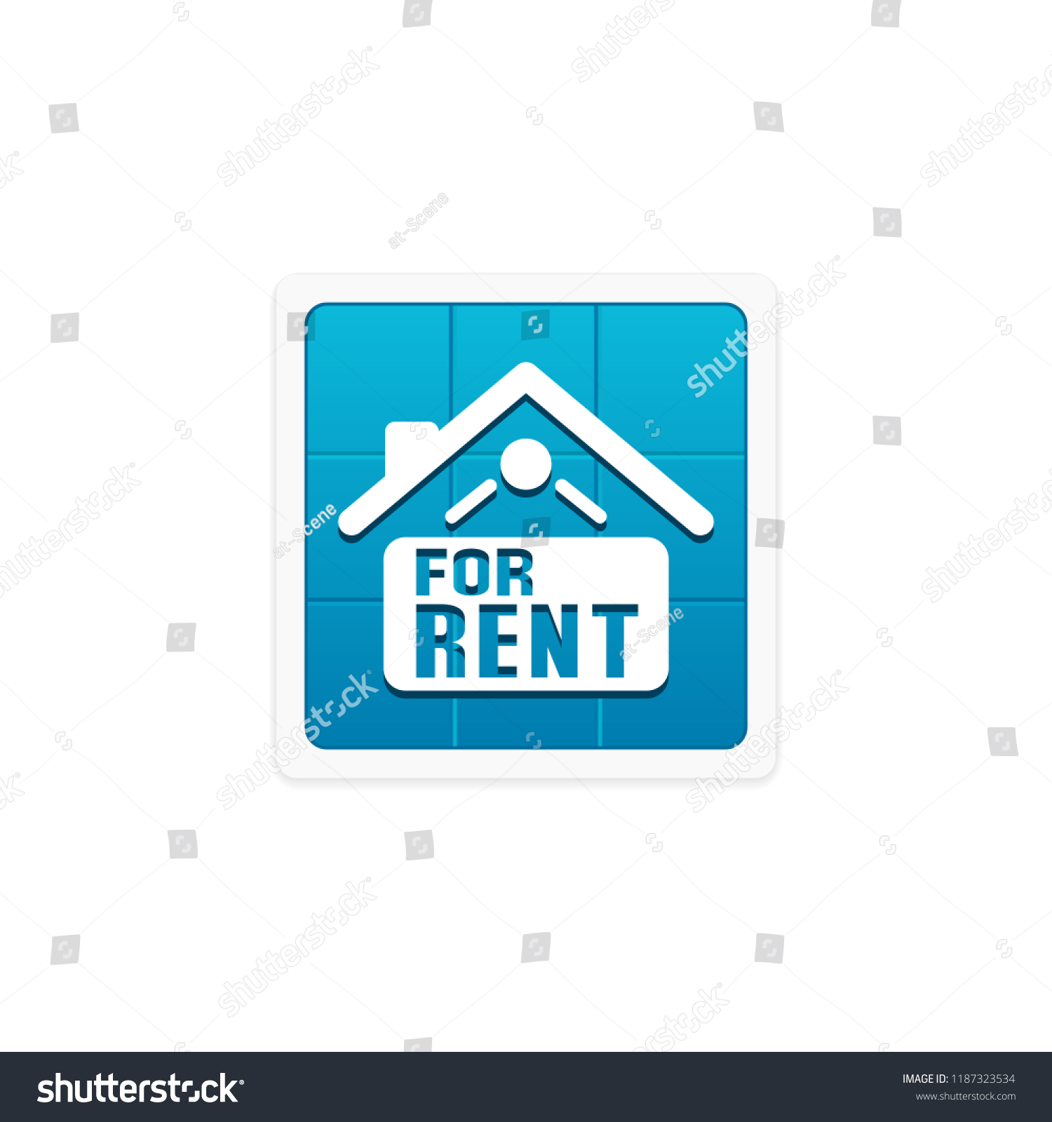 Home for Rent Sign - App Icon - Royalty Free Stock Vector 1187323534 ...