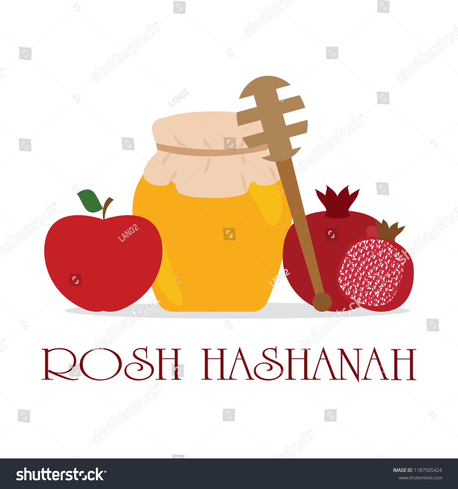 rosh hashanah background - Royalty Free Stock Vector 1187505424 ...