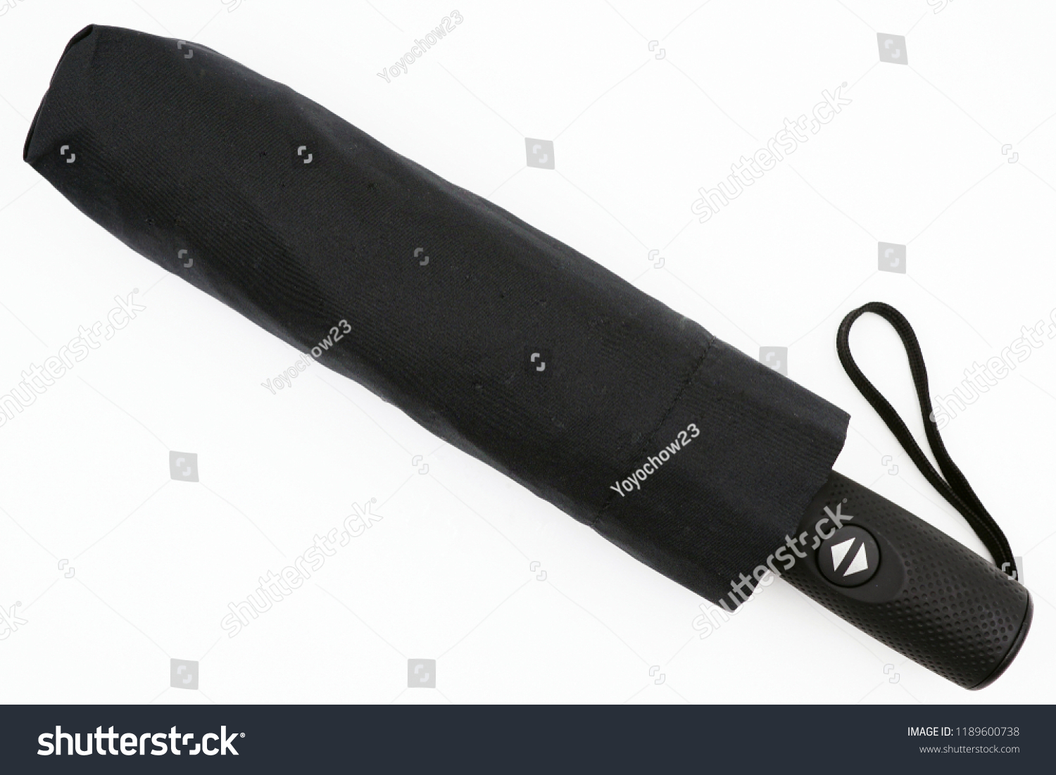 Black umbrella with automatic open and close button
 #1189600738