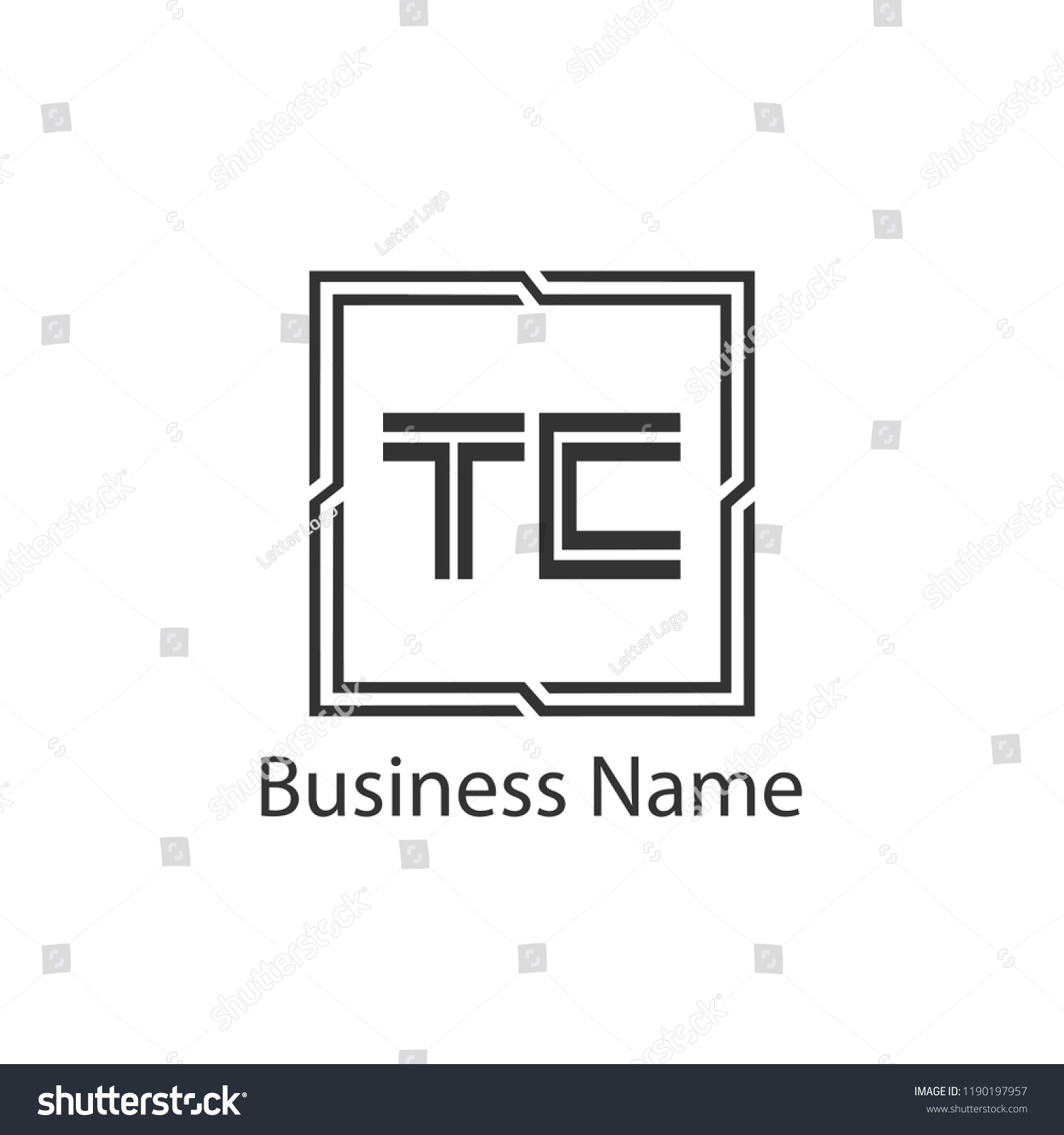 Initial Letter Tc Logo Template Design Royalty Free Stock Vector 1190197957