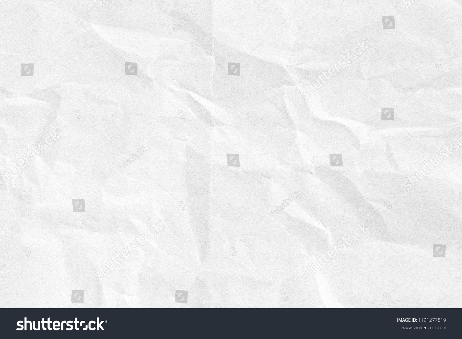 Crumpled white paper texture #1191277819