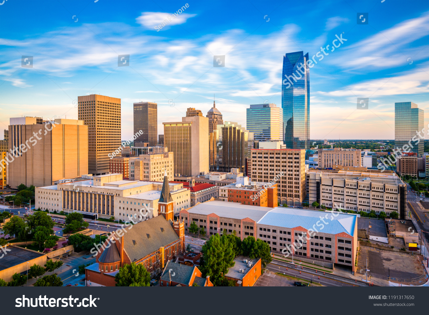 Oklahoma City, Oklahoma, USA downtown skyline in the late afternoon. #1191317650