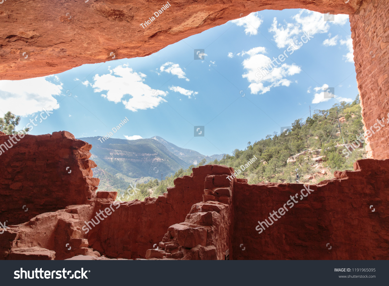 A view from within Manitou Cliff Dwellings an attraction close to Colorado Springs and Manitou Springs, Colorado, USA. #1191965095