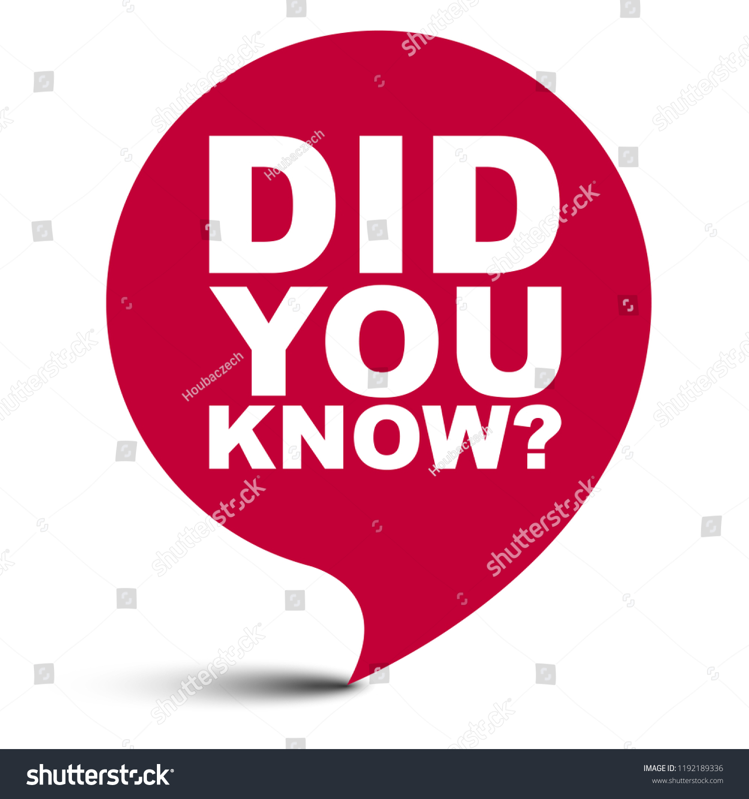 red vector bubble banner did you know #1192189336