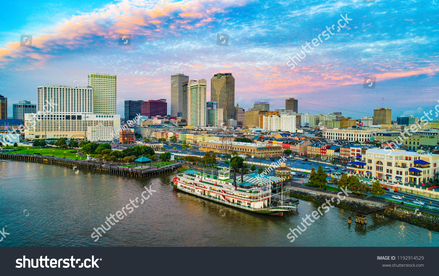 New Orleans, Louisiana, USA Downtown Skyline Aerial #1192914529