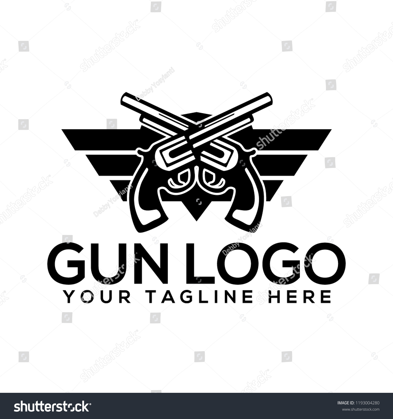 Creative Gun Logo Design. Gun Logo Template - Royalty Free Stock Vector ...