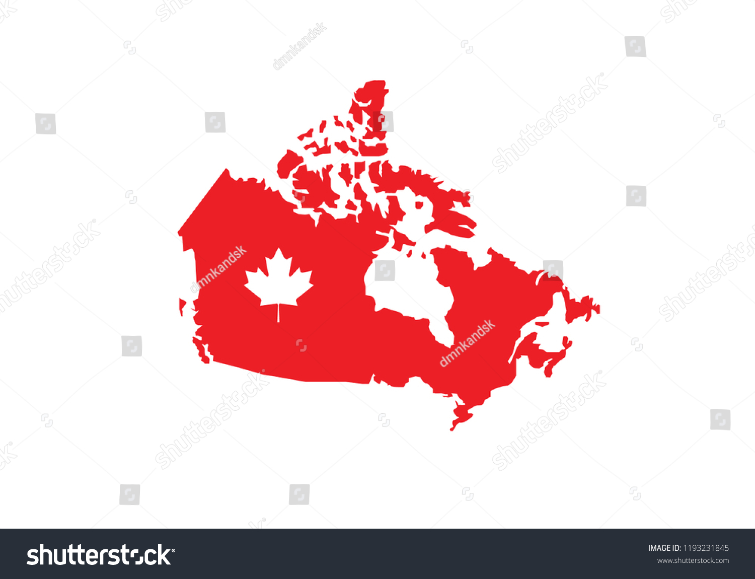 Canada outline map country shape state borders - Royalty Free Stock ...