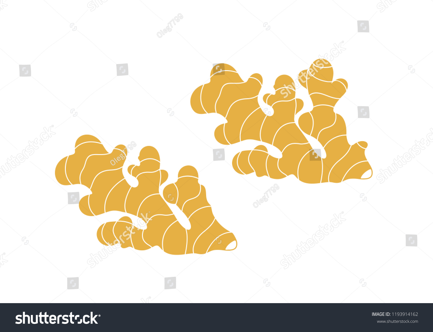 Ginger logo. Isolated ginger on white background

 #1193914162