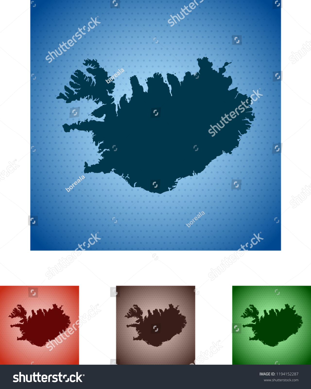 map of Iceland - Royalty Free Stock Vector 1194152287 - Avopix.com