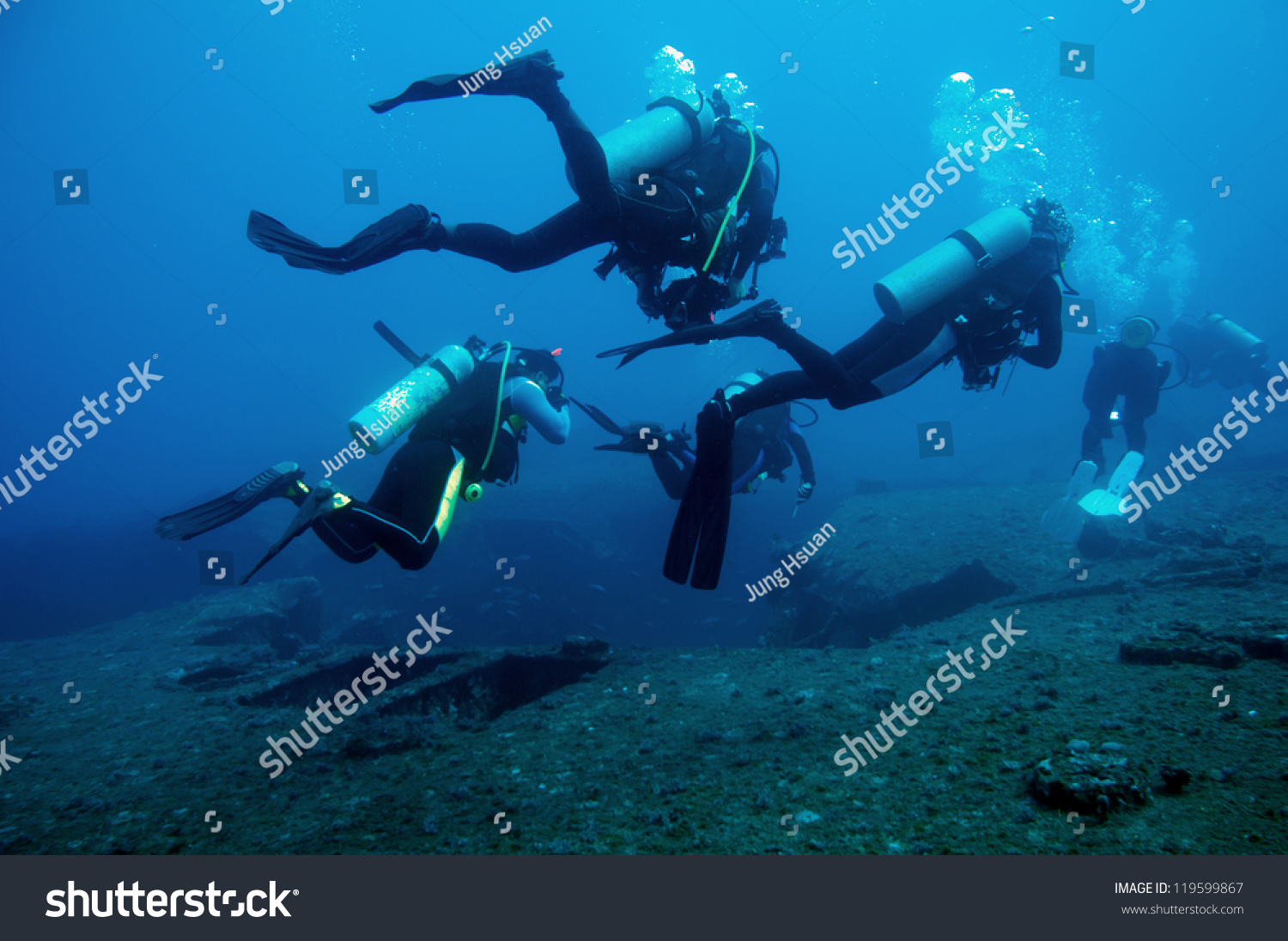 Divers and Marine shipwreck (Fort Marion) #119599867