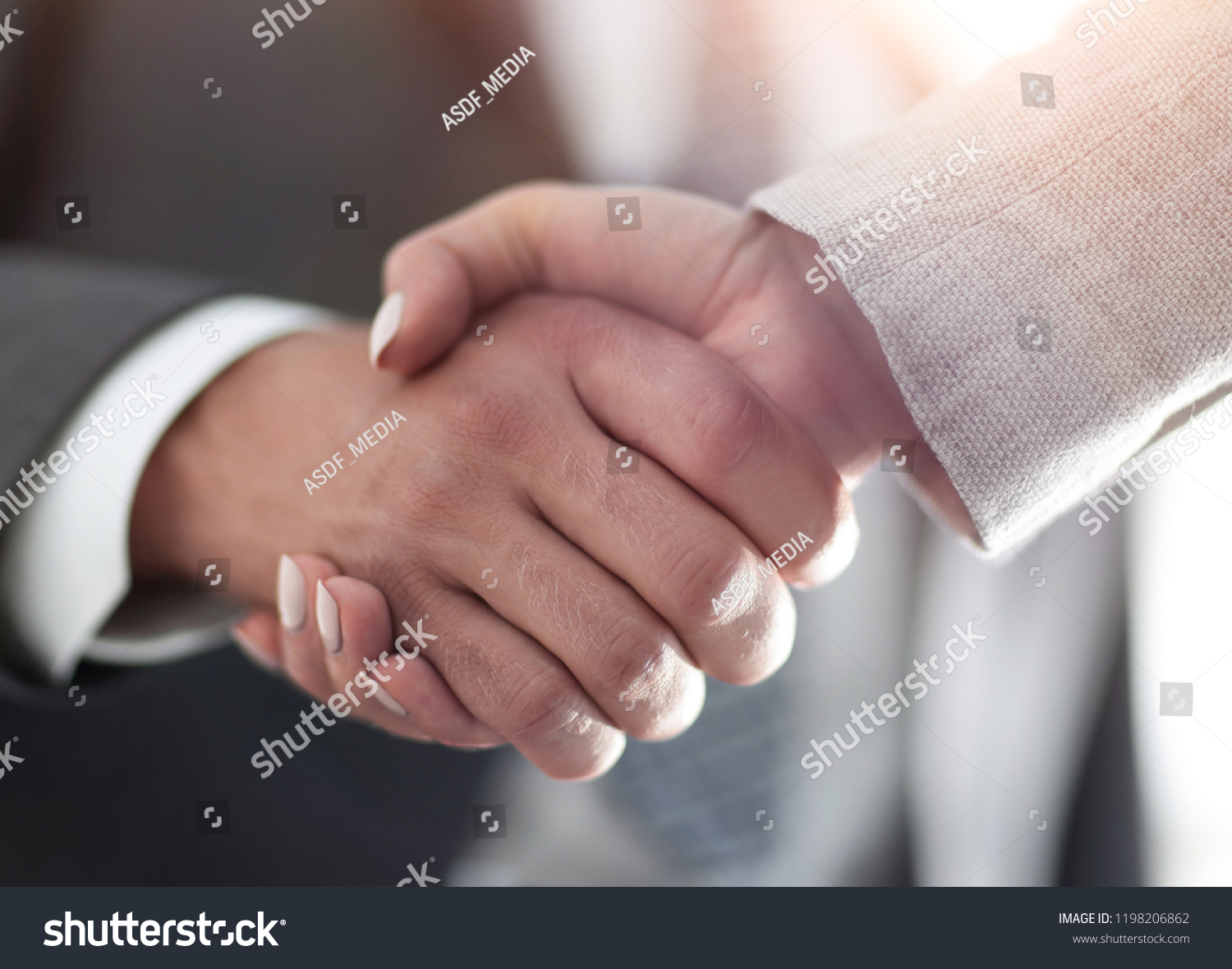 Businessmen handshaking after successful business meeting #1198206862