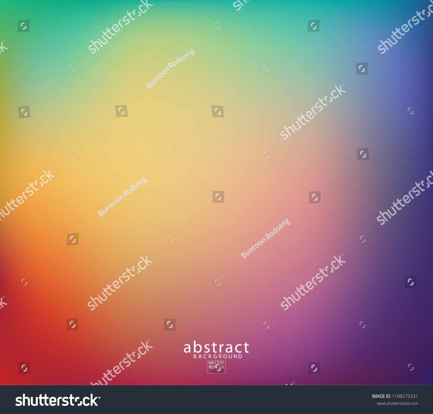Abstract blurred gradient mesh background bright rainbow colors. Colorful smooth soft banner template. Creative vibrant vector illustration #1198275331