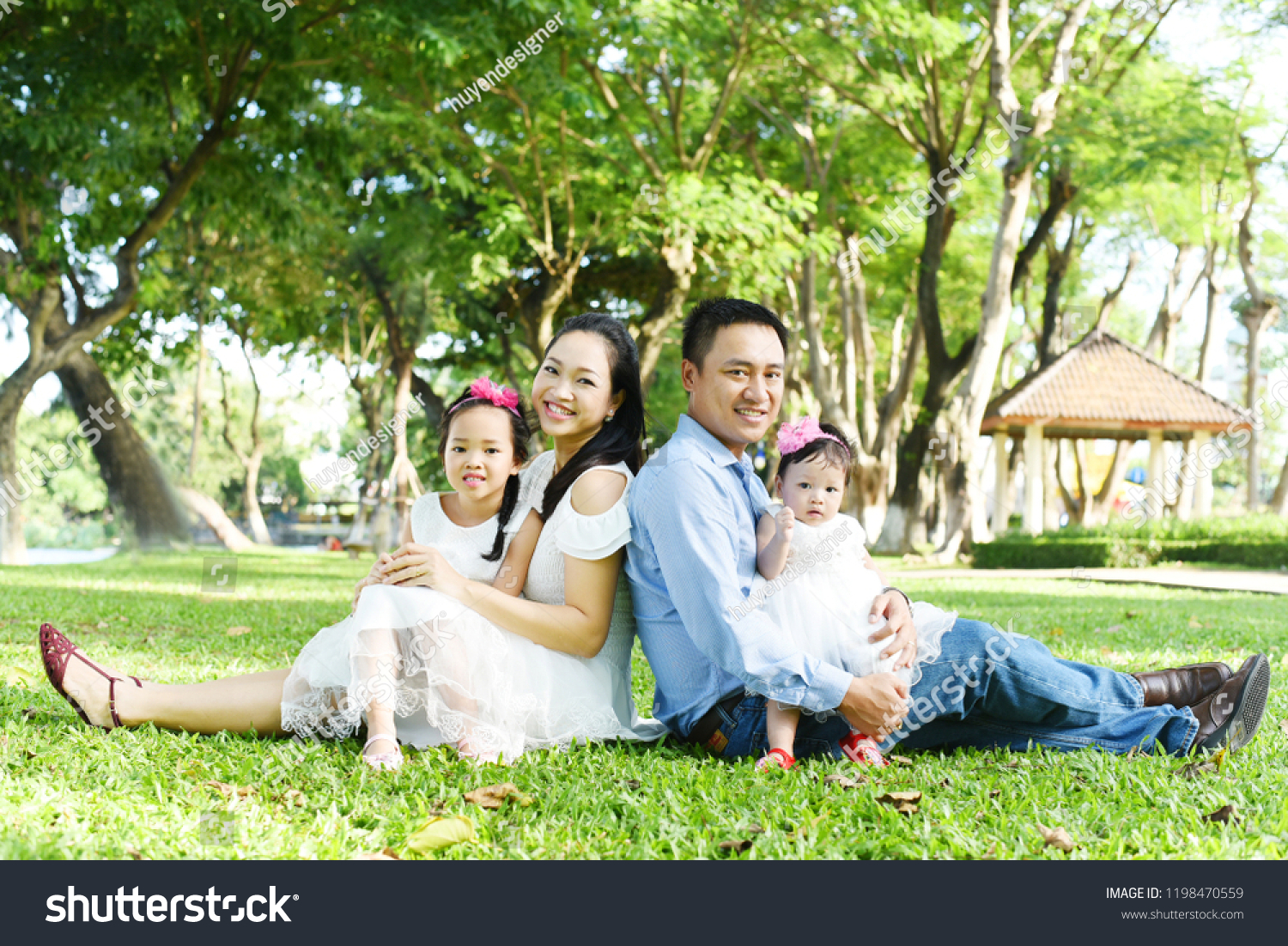 Happy Asian family #1198470559