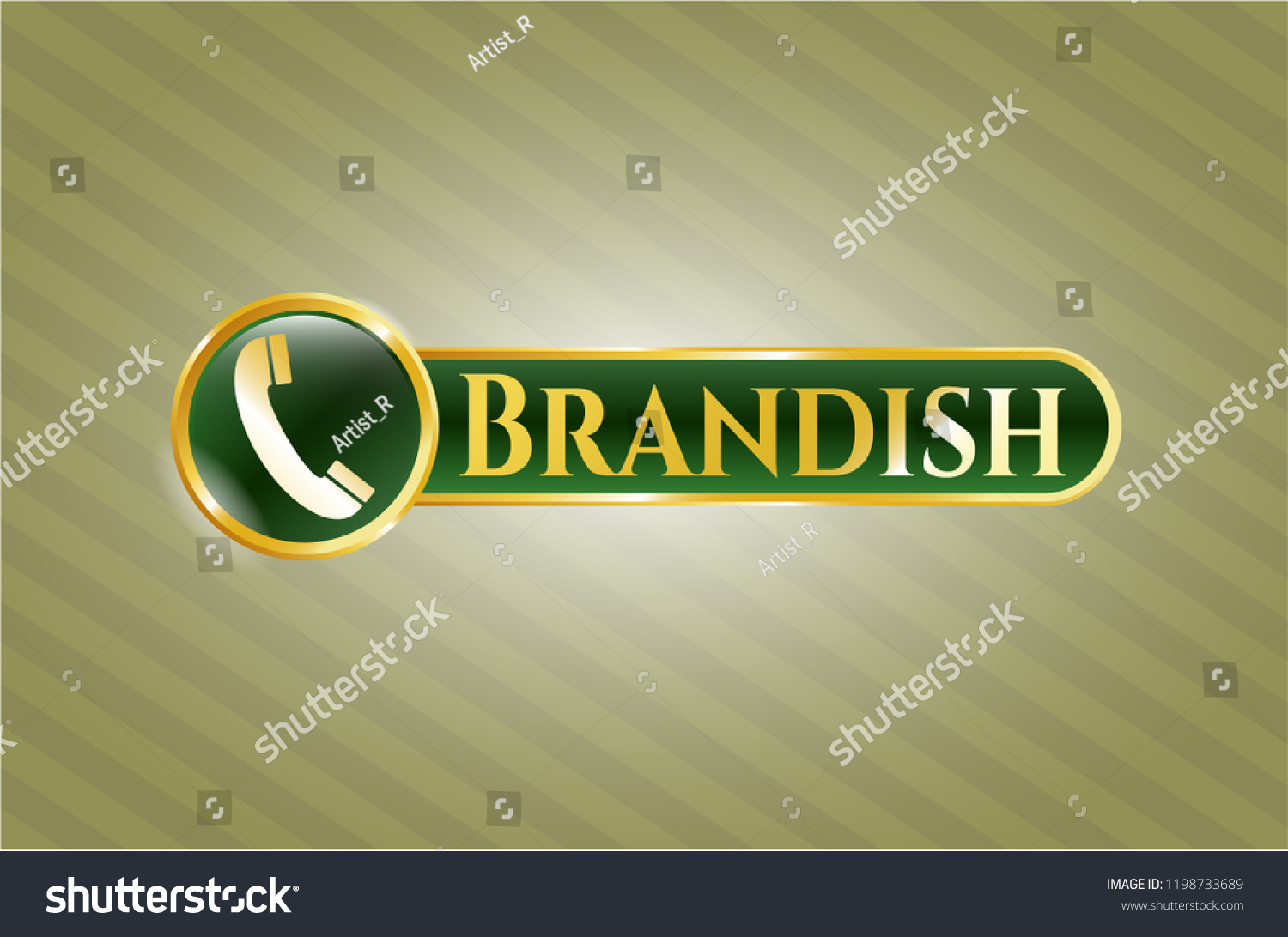 shiny-emblem-with-old-phone-icon-and-brandish-royalty-free-stock